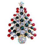 Fashion Jewellery Брошь Новогодняя Сказка с разноцветными кристаллами, NY-19 2