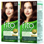 Набор Fito косметик Fito Color Крем-краска стойкая для волос 3.0 тёмный каштан, 1 шт 2