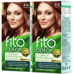 Набор Fito косметик Fito Color Крем-краска стойкая для волос 4.0 каштан, 1 шт 1