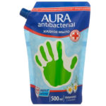 Aura Мыло жидкое увлажняющее для всей семьи с ромашкой с антибактериальным эффектом (наполнитель), 500 мл 2