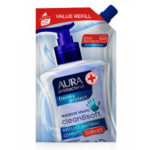 Aura Крем-мыло жидкое антибактериальное 2в1 Derma Protect без триклозана (наполнитель), 500 мл 1