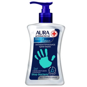 Aura Крем-мыло жидкое антибактериальное 2в1 Derma Protect без триклозана, 250 мл 14