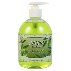 Новая Заря Жидкое мыло для всех типов кожи Олива зеленая, 500 мл 10