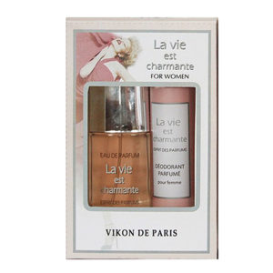 Vikon De Paris Набор подарочный Жизнь Прекрасна Charmante Comme La Vie (парфюмированная вода 79.5%, 50 мл, дезодорант парфюмированный 75 мл) 7