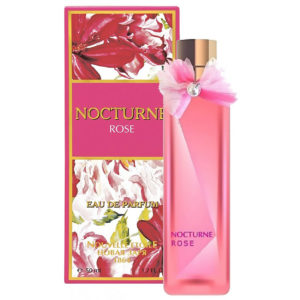 Новая Заря Парфюмерная вода для женщин Ноктюрн Розовый Nocturne Rose цветочный, древесный, мускусный, спрей 50 мл в футляре 12
