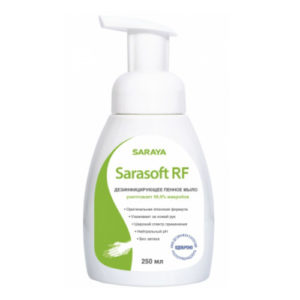 Saraya Дезинфицирующее пенное мыло Sarasoft RF, 250 мл 8