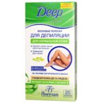 Floresan Полоски восковые для депиляции Deep depil для нормальной кожи (20 полосок) Экстракт Алоэ Вера и витамин Е, 1 уп 1