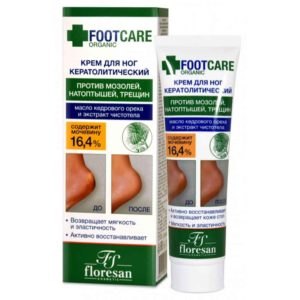 Floresan Organic Foot Care Ф458 Крем для ног Кератолитический против мозолей, натоптышей, трещин, 100 мл 12