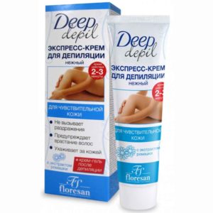 Floresan Экспресс-крем Deep depil для депиляции Нежный для чувствительной кожи, 100 мл 8