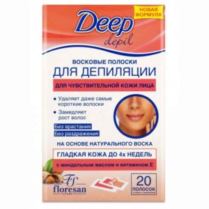 Floresan Полоски восковые Deep depil для депиляции чувствительной кожи лица (20 полосок), 1 уп 8
