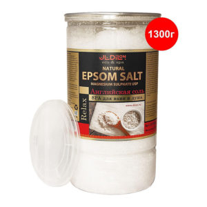 Соль английская для ванн сульфат магния Dilon Natural Epsom Salt пэт банка 1 300 г 5
