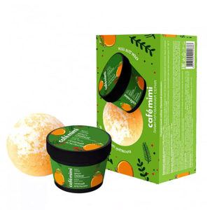 Cafemimi Набор подарочный Пряный Апельсин (бурлящий шар для ванны, 120 г + крем для тела, 110 мл) 8