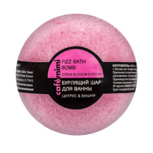 Cafe Mimi Бурлящий шар для ванны Цитрус и Вишня, 120 г 8