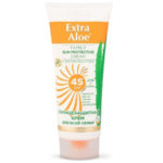Family Cosmetics Extra Aloe Крем солнцезащитный SPF45 для всей семьи с репеллентным эффектом, с пантенолом, маслами герани и цитронеллы, туба 100 мл 1