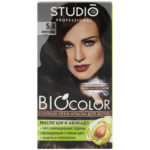 Studio Professional Крем-краска стойкая для волос Biocolor (крем-краска туба 50 мл, оксидант 50 мл, бал-закрепитель 15 мл + перч), тон 5.4 шоколад 1