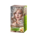 Studio professional крем-краска стойкая для волос biocolor (крем-краска туба 50 мл, оксидант 50 мл, бал-закрепитель 15 мл + перч), тон 90.102 платиновый блондин 1