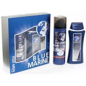 Festiva подарочный косметический для мужчин Blue Marine (шампунь 250 мл + пена для бритья 200 мл) 8