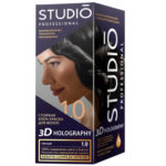 Studio Professional Крем-краска стойкая для волос 3D Holography тон 1.0 чёрный, 40/60/15 мл 2