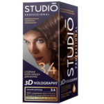Studio Professional Крем-краска стойкая для волос 3D Holography тон 3.4 горький шоколад, 40/60/15 мл 2