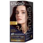 Крем-краска стойкая для волос Studio Professional 3D Holography тон 3.45 тёмно-каштановый 40/60/15 мл 2