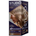 Studio Professional Крем-краска стойкая для волос 3D Holography тон 6.1 пепельно-русый, 40/60/15 мл 1