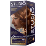Studio Professional Крем-краска стойкая для волос 3D Holography тон 7.34 лесной орех, 40/60/15 мл 2