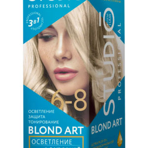 Studio Professional Осветлитель интенсивный Blond Art для волос 3D Осветление на 6-8 тонов, 1 уп 3