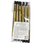 Ffleur ES-7616 black Набор карандашей для бровей с расчёской (6 шт х 1.2 г), тон 01 чёрный, 1 уп 2