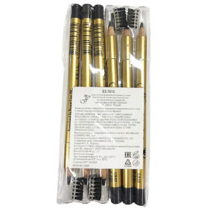 Ffleur ES-7616 gray Набор карандашей для бровей с расчёской (6 шт х 1.2 г), тон 03 серый, 1 уп 8