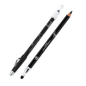 Ffleur E539-Blk Карандаш для глаз с растушовкой + точилка Master Eyeliner Pencil, тон чёрный, дерево 1