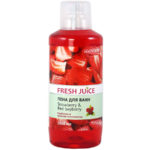 Эльфа Fresh Juice Пена для ванн Клубника и Красная Восковница Strawberry and Red bayberry, флакон 1000 мл 2