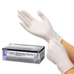 Saraya Нитриловые перчатки неопудренные смотровые белые (200 шт) размер L, 1 уп 1
