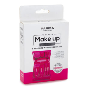 Набор из 5-и кистей для макияжа Parisa Portable Make up Brush Set розовый 3
