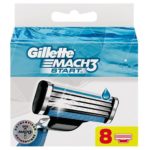Gillette Mach3 Start Кассеты сменные для безопасных бритв (8 шт) 1
