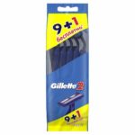 Gillette Одноразовая мужская бритва Gillette2, 9+1 шт 1