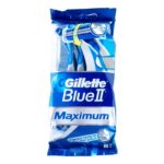 Gillette Blue 2 Maximum Бритвы одноразовые безопасные для мужчин, хромовое покрытие + увлажняющая полоска с алоэ + плавающая головка (по 6+2 шт в пакете) 2