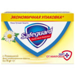 Safeguard Мыло туалетное с ромащкой с антибактериальным эффектом (5 х 70 г), 350 г 2