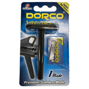 Dorco Набор для бритья: станок классический для бритья (пластик) + лезвие 7
