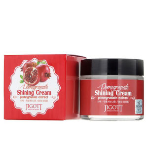 Jigott Крем для лица Pomegranate Extract осветляющий, увлажняющий с экстрактом граната Shining Cream, стекло 70 мл в футляре 12