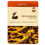 Farmstay Маска тканевая для лица Red Ginseng восстанавливающая, с экстрактом красного женьшеня, 23 мл 2