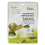 Ekel Маска тканевая ампульная Snail разглаживающая, антивозрастная, с улиточным муцином, 25 г 2