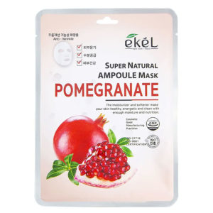 Ekel Маска тканевая ампульная Pomegranate осветляющая, противовоспалительная, с экстрактом граната, 25 г 15