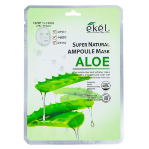 Ekel Маска тканевая ампульная Aloe успокаивающая, с экстрактом алоэ 9