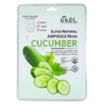 Ekel Маска тканевая ампульная Cucumber увлажняющая, осветляющая, с экстрактом огурца, 25 г 2