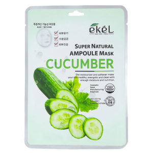 Ekel Маска тканевая ампульная Cucumber увлажняющая, осветляющая, с экстрактом огурца, 25 г 7