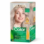 Studio Professional Крем-краска стойкая для волос Biocolor (крем-краска туба 50 мл, оксидант 50 мл, бал-закрепитель 15 мл + перч), тон 90.105 пепельный блондин 2
